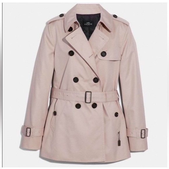 Coach Jackets & Blazers - Coach | Solid short trench coat | Porcelain | Size S